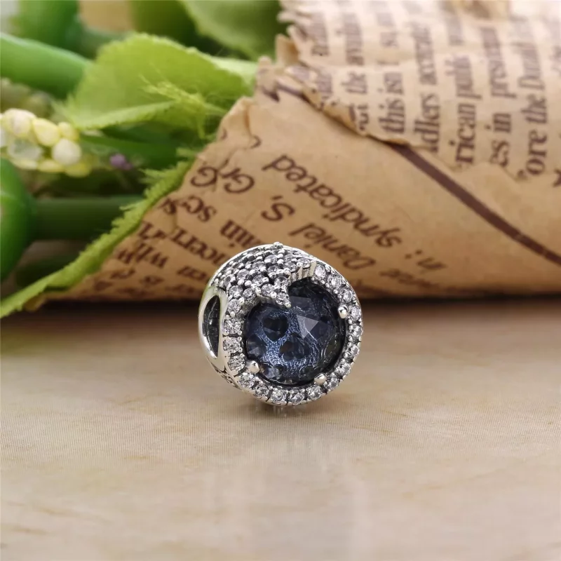 (imagen para) Charm en plata de ley Copo de Nieve Deslumbrante Azul - PANDORA - Ver 3