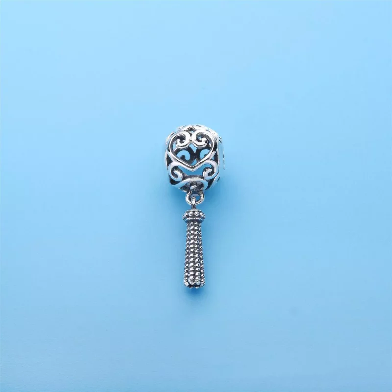 (imagen para) Charm en plata de ley Coraz&oacute;n Borla Encantada - PANDORA - Ver 2
