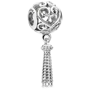 (imagen para) Charm en plata de ley Coraz&oacute;n Borla Encantada - PANDORA