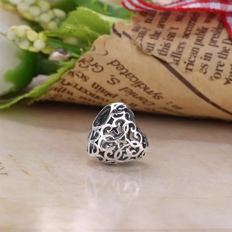 (imagen para) Charm en plata de ley Coraz&oacute;n calado PANDORA - Ver 4