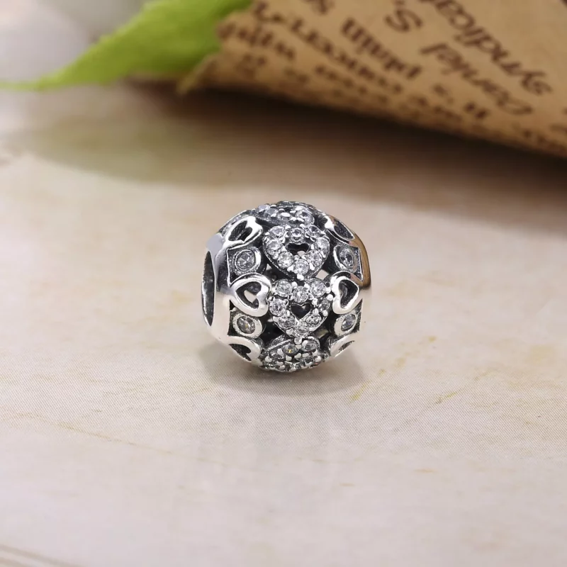 (imagen para) Charm en plata de ley Coraz&oacute;n chispeante PANDORA - Ver 3