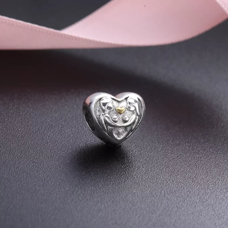 (imagen para) Charm en plata de ley Coraz&oacute;n de la familia PANDORA - Ver 2