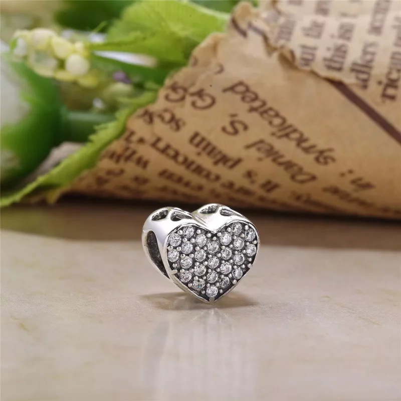 (imagen para) Charm en plata de ley Coraz&oacute;n deslumbrante PANDORA - Ver 2