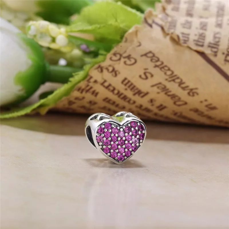 (imagen para) Charm en plata de ley Coraz&oacute;n deslumbrante PANDORA - Ver 3