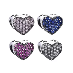 Charm en plata de ley Corazón deslumbrante PANDORA (imagen para) Charm en plata de ley Corazón deslumbrante PANDORA