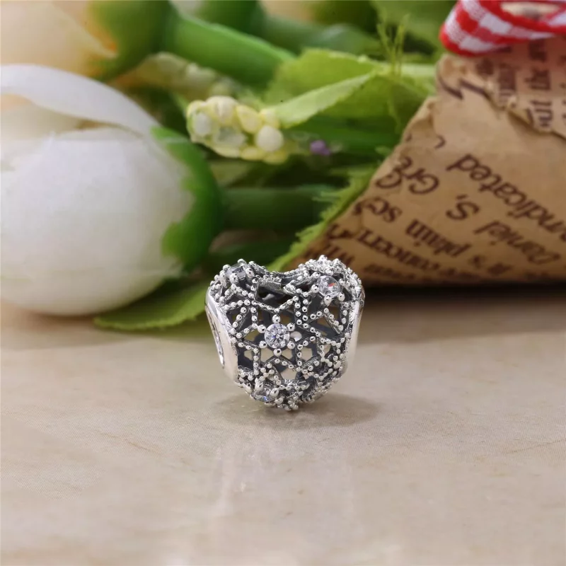 (imagen para) Charm en plata de ley Coraz&oacute;n Floreciente - PANDORA - Ver 2
