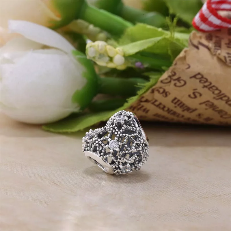 (imagen para) Charm en plata de ley Coraz&oacute;n Floreciente - PANDORA - Ver 3