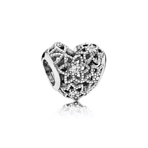 (imagen para) Charm en plata de ley Coraz&oacute;n Floreciente - PANDORA