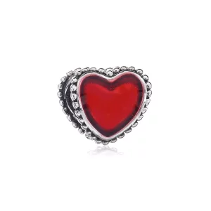 Charm en plata de ley Corazón rojo PANDORA (imagen para) Charm en plata de ley Corazón rojo PANDORA