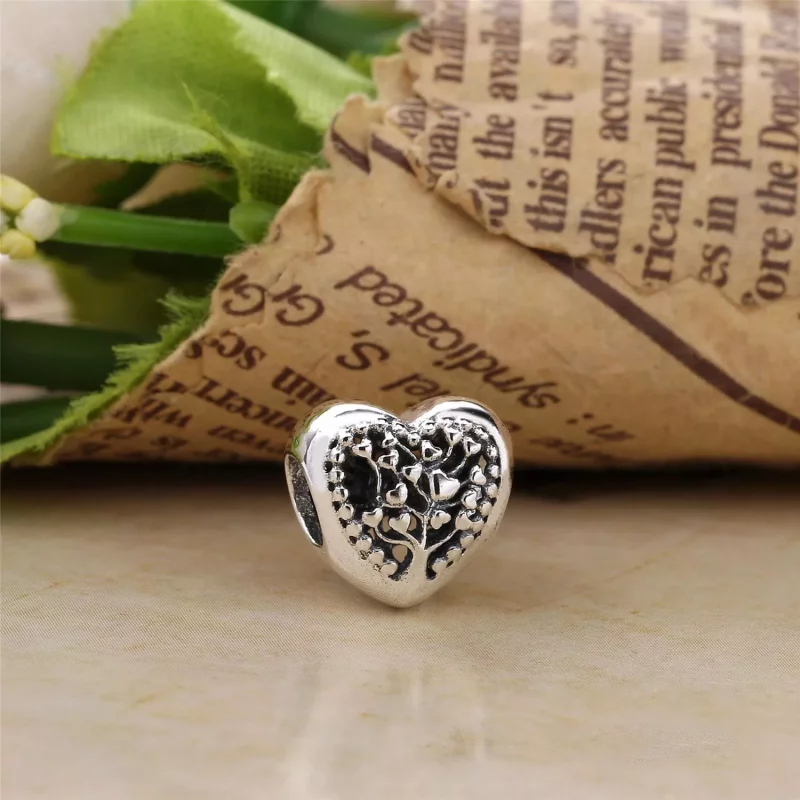 (imagen para) Charm en plata de ley Corazones Florecientes - PANDORA - Ver 2