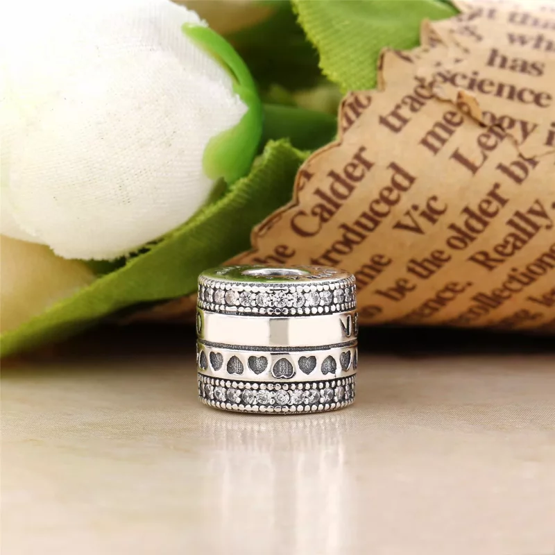 (imagen para) Charm en plata de ley Corazones Girando - PANDORA - Ver 3
