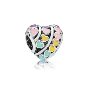 (imagen para) Charm en plata de ley Corazones Multicolor - PANDORA