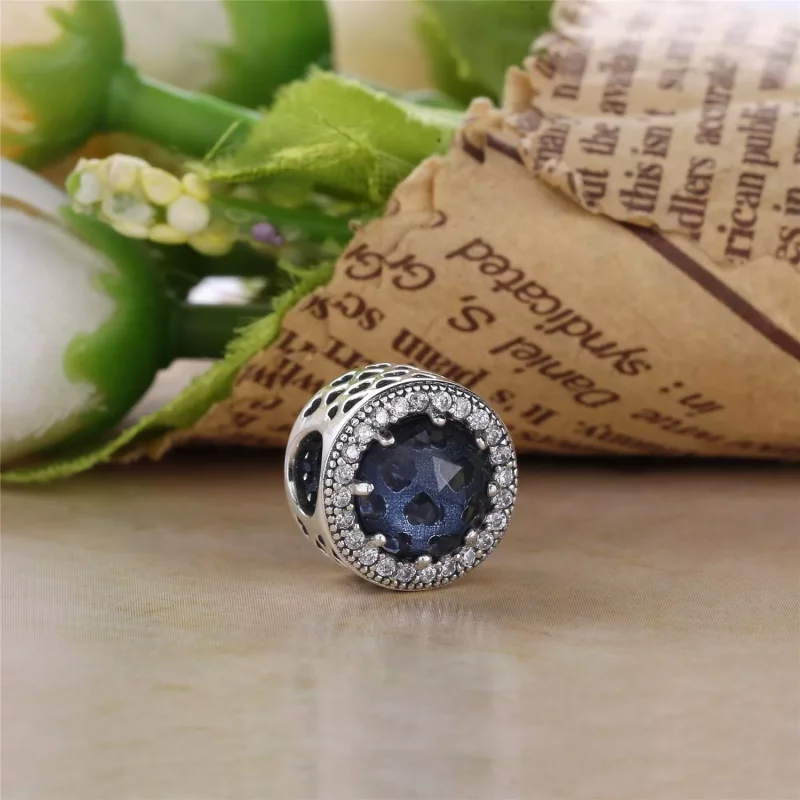 (imagen para) Charm en plata de ley Corazones Radiantes Azul Glaciar - PANDORA - Ver 4