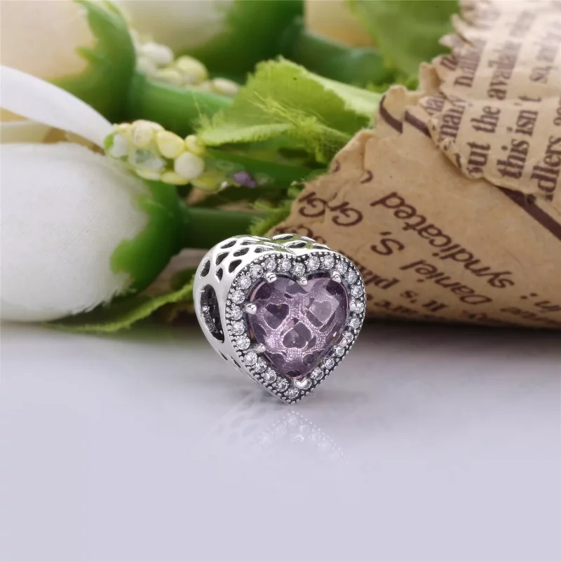 (imagen para) Charm en plata de ley Corazones radiantes PANDORA - Ver 2