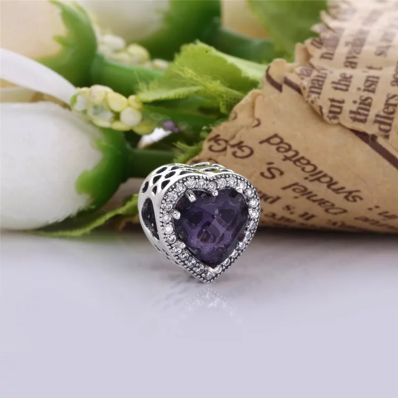 (imagen para) Charm en plata de ley Corazones radiantes PANDORA - Ver 3