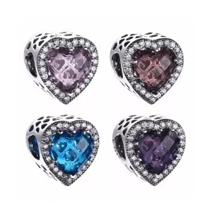 Charm en plata de ley Corazones radiantes PANDORA (imagen para) Charm en plata de ley Corazones radiantes PANDORA