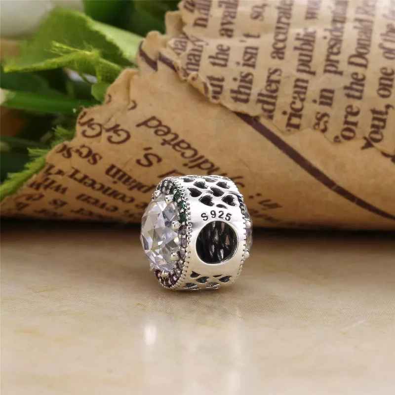 (imagen para) Charm en plata de ley Corazones radiantes PANDORA - Ver 3