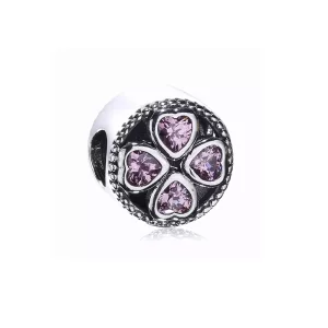 Charm en plata de ley Corazones trébol PANDORA (imagen para) Charm en plata de ley Corazones trébol PANDORA