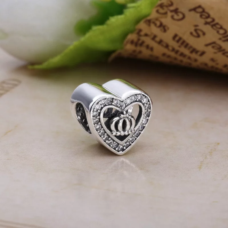 (imagen para) Charm en plata de ley Corona en corazon PANDORA - Ver 3