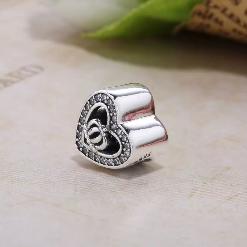 (imagen para) Charm en plata de ley Corona en corazon PANDORA - Ver 4