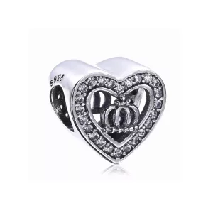 (imagen para) Charm en plata de ley Corona en corazon PANDORA