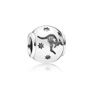 Charm en plata de ley Cruz del sur y canguro PANDORA (imagen para) Charm en plata de ley Cruz del sur y canguro PANDORA