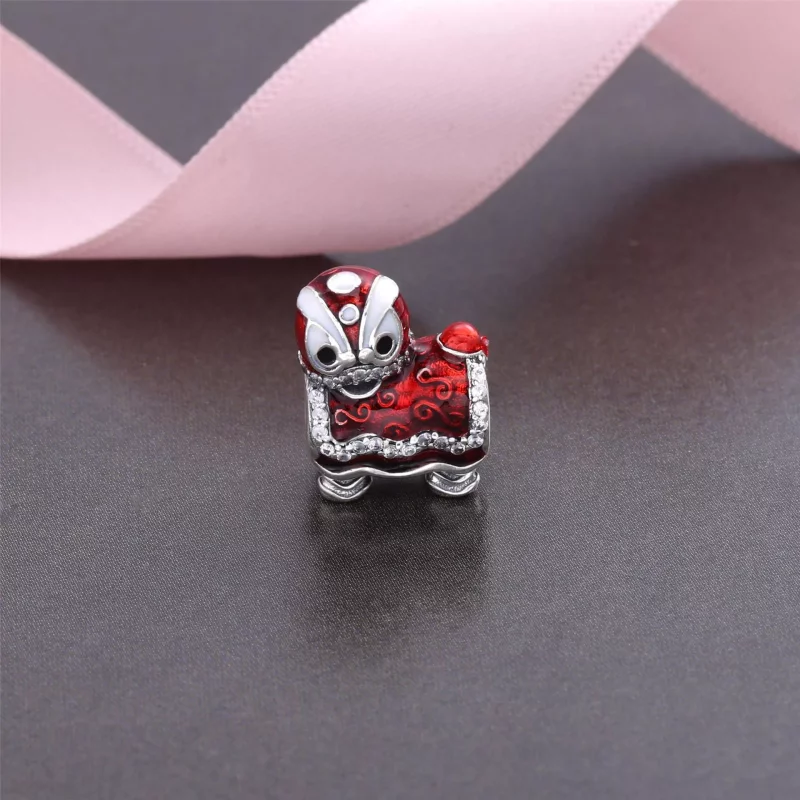 (imagen para) Charm en plata de ley Danza del le&oacute;n chino PANDORA - Ver 2