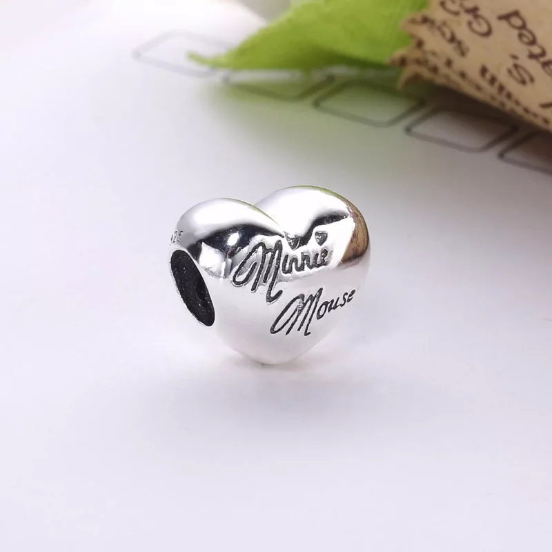 (imagen para) Charm en plata de ley Disny, Firma de Mickey Mouse PANDORA - Ver 3