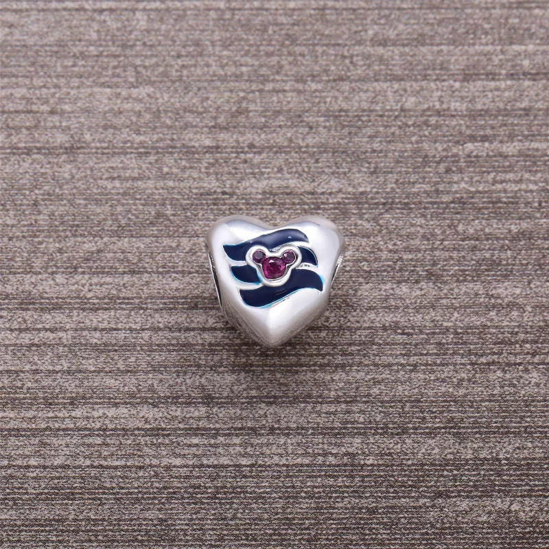 (imagen para) Charm en plata de ley Disny, Mickey Coraz&oacute;n PANDORA - Ver 2