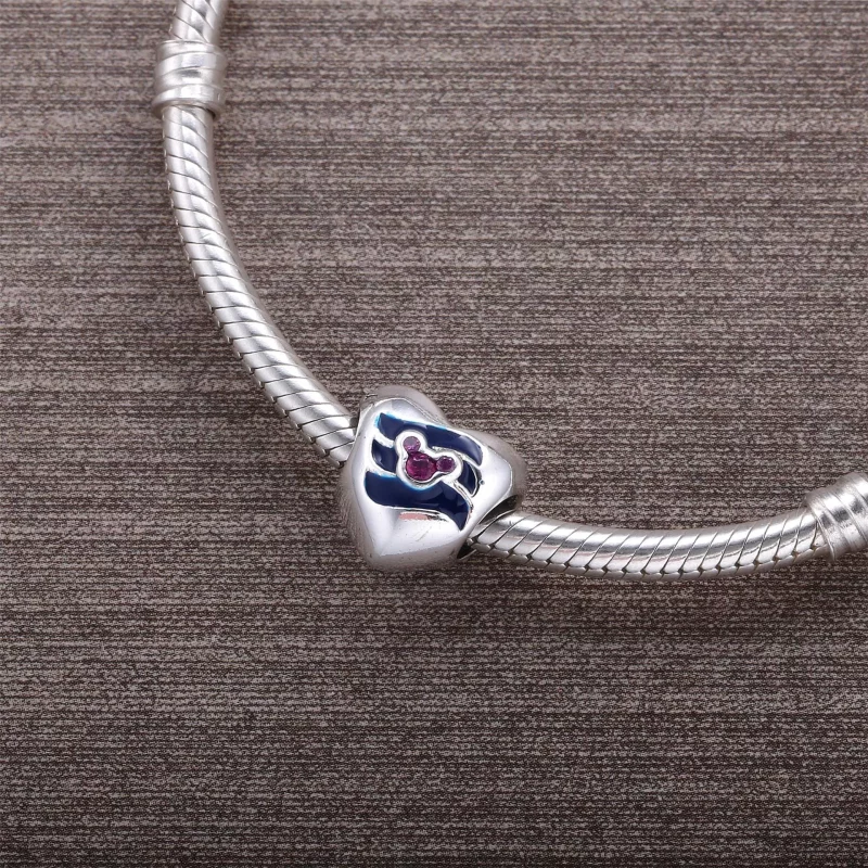 (imagen para) Charm en plata de ley Disny, Mickey Coraz&oacute;n PANDORA - Ver 4