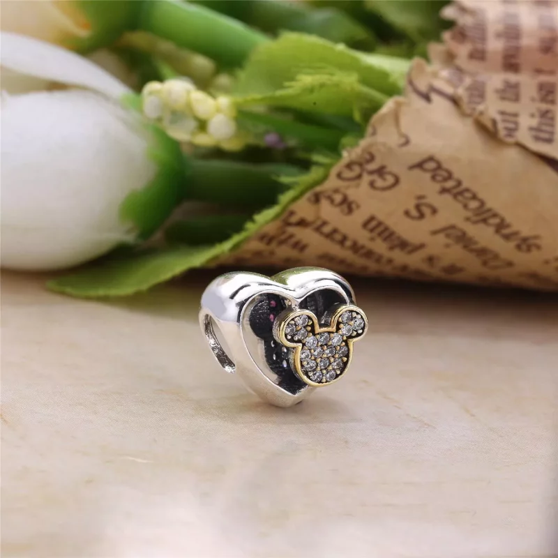 (imagen para) Charm en plata de ley Disny, Mickey y Minnie PANDORA - Ver 3