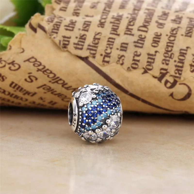 (imagen para) Charm en plata de ley Encanto Azul en pav&eacute; - PANDORA - Ver 4
