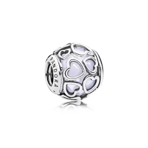(imagen para) Charm en plata de ley Encerrado en el amor PANDORA