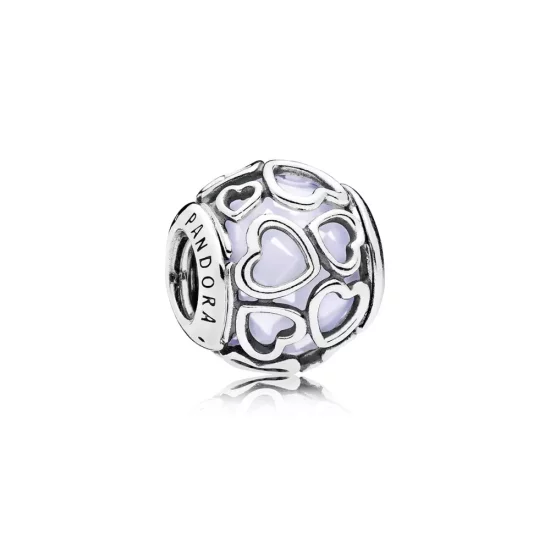 (imagen para) Charm en plata de ley Encerrado en el amor PANDORA