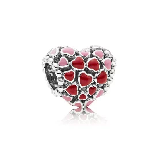 (imagen para) Charm en plata de ley Estallido de Amor - PANDORA