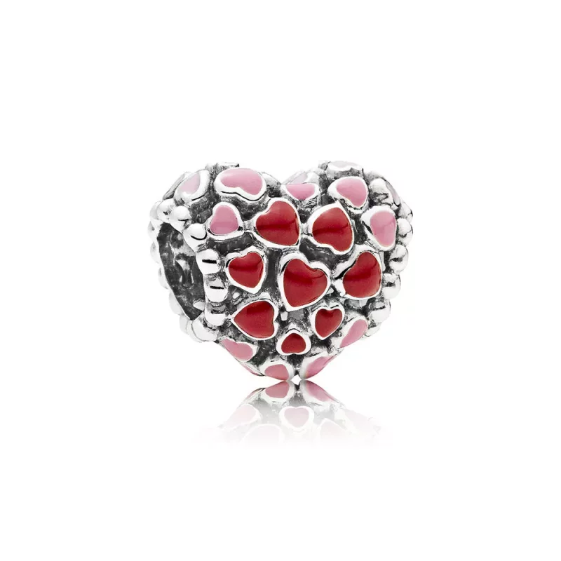 (imagen para) Charm en plata de ley Estallido de Amor - PANDORA
