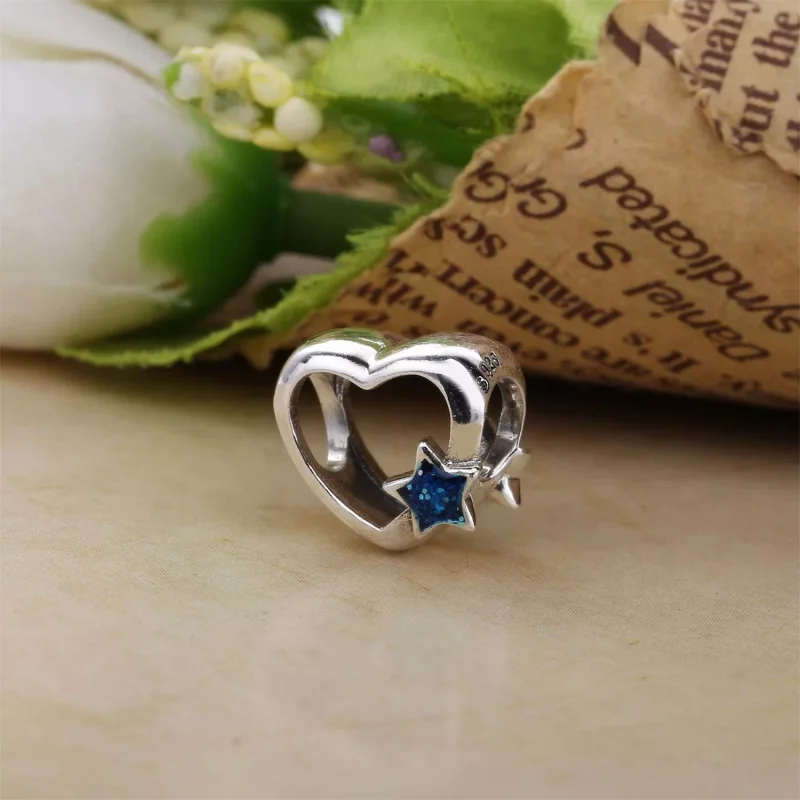 (imagen para) Charm en plata de ley Estrella del corazon PANDORA - Ver 3