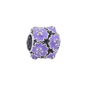 Charm en plata de ley Flor Purpura PANDORA (imagen para) Charm en plata de ley Flor Purpura PANDORA