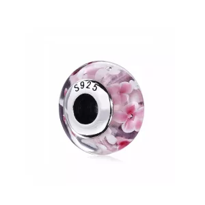 Charm en plata de ley Flor rosa PANDORA (imagen para) Charm en plata de ley Flor rosa PANDORA