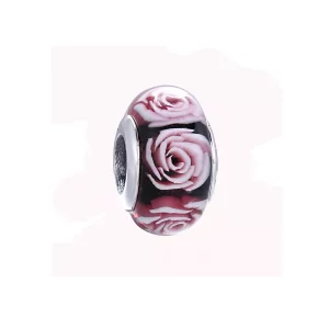 Charm en plata de ley Flor rosa PANDORA (imagen para) Charm en plata de ley Flor rosa PANDORA