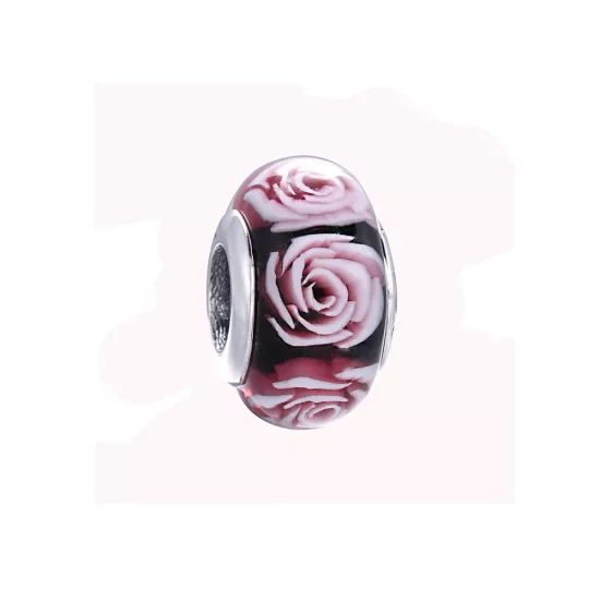 (imagen para) Charm en plata de ley Flor rosa PANDORA