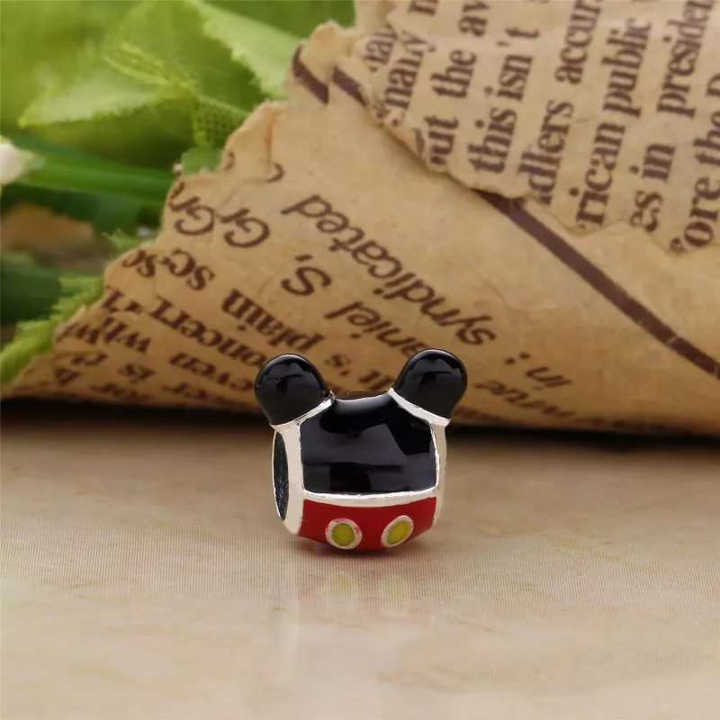 (imagen para) Charm en plata de ley Icono de silueta de Mickey Mouse PANDORA - Ver 2