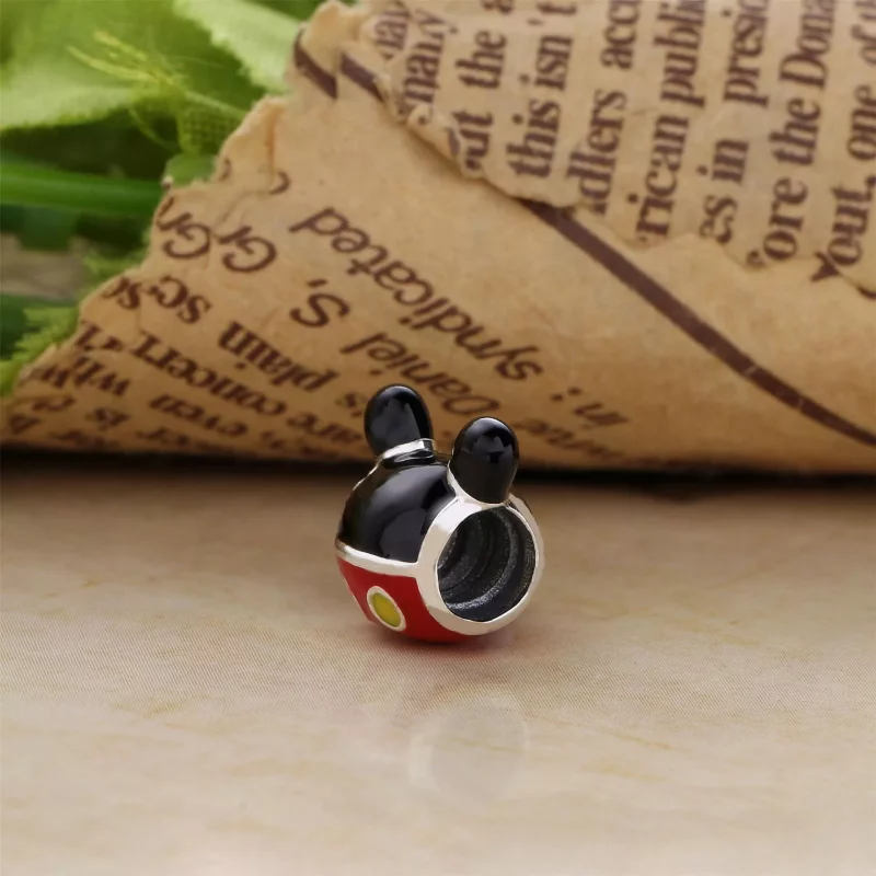 (imagen para) Charm en plata de ley Icono de silueta de Mickey Mouse PANDORA - Ver 4
