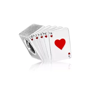 (imagen para) Charm en plata de ley Jugando a las cartas PANDORA