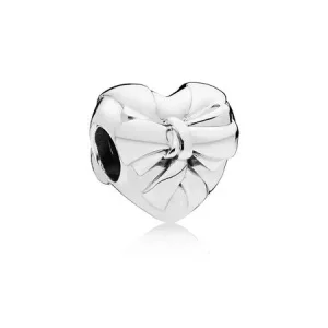 Charm en plata de ley Lazo Corazón Brillante - PANDORA (imagen para) Charm en plata de ley Lazo Corazón Brillante - PANDORA