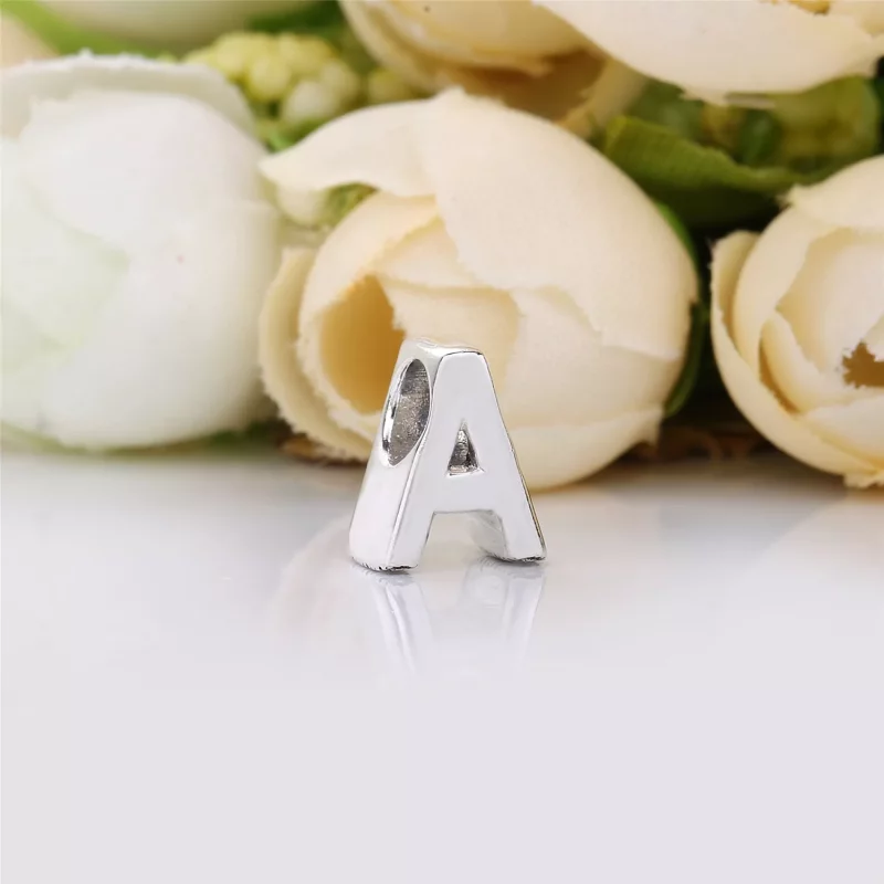 (imagen para) Charm en plata de ley Letra A - PANDORA - Ver 2