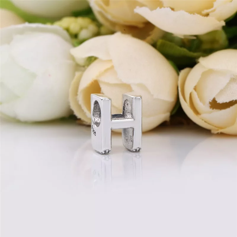 (imagen para) Charm en plata de ley Letra H - PANDORA - Ver 2