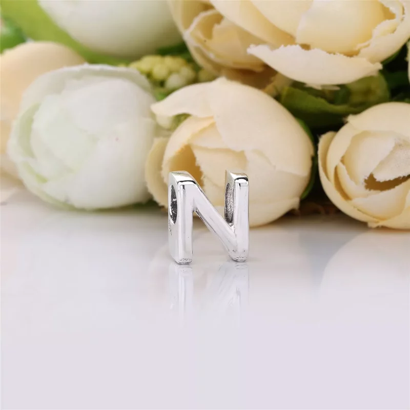 (imagen para) Charm en plata de ley Letra N - PANDORA - Ver 2