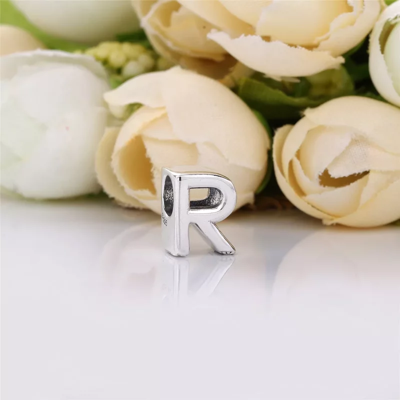 (imagen para) Charm en plata de ley Letra R - PANDORA - Ver 2