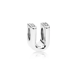 Charm en plata de ley Letra U - PANDORA (imagen para) Charm en plata de ley Letra U - PANDORA